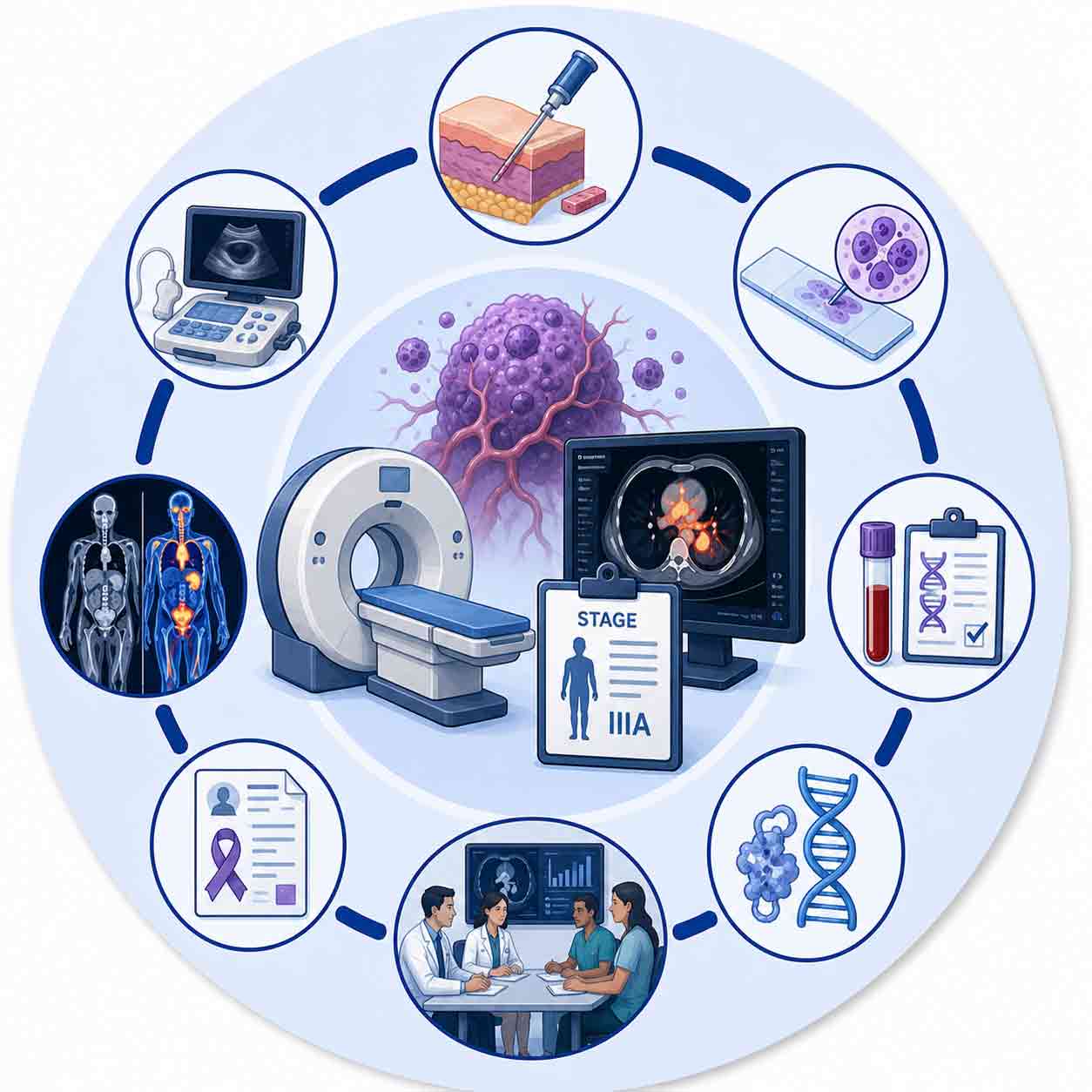 Cancer diagnosis and staging support