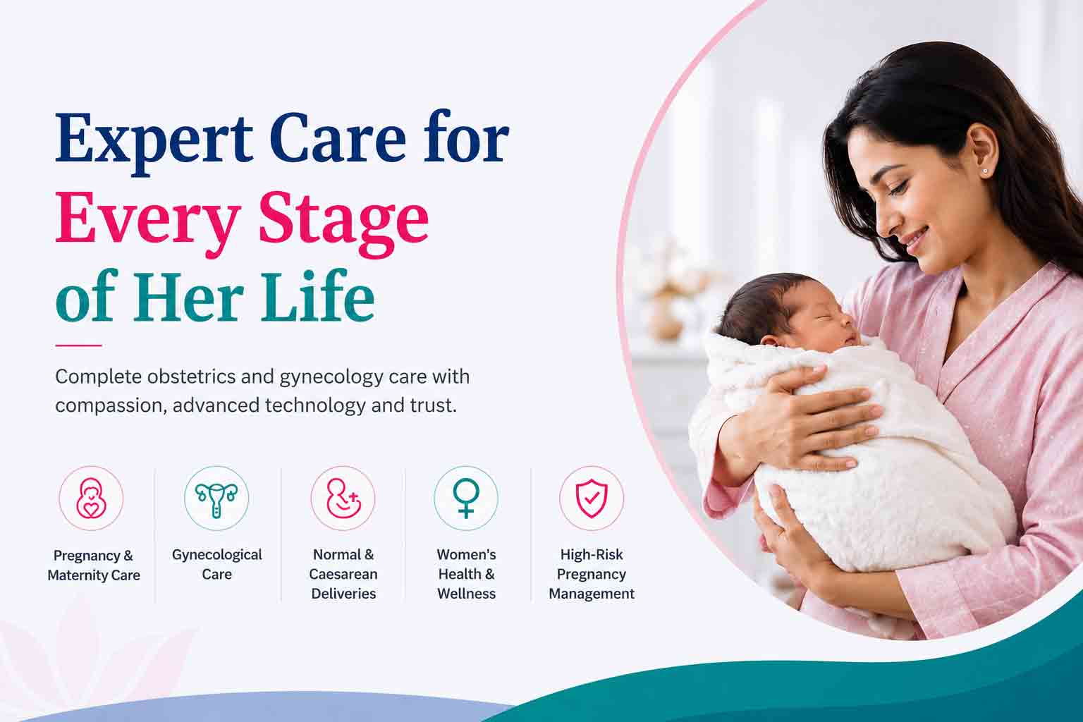 Expert gynecology and obstetrics care in Raichur featuring maternity care, pregnancy services, normal delivery support, women's health and newborn care