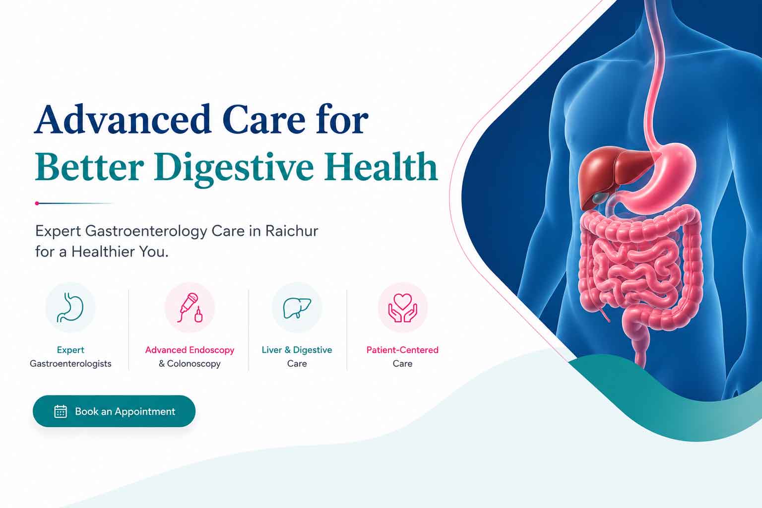 Gastroenterology Hospital in Raichur providing advanced digestive health care, endoscopy, colonoscopy, liver care, and expert gastroenterology treatment