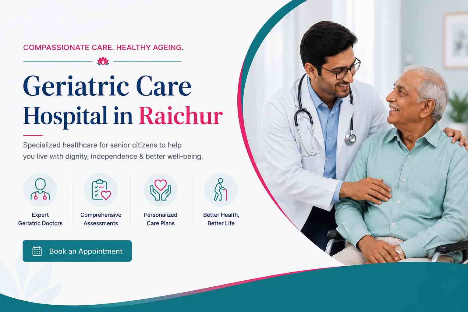 Geriatric Care Hospital in Raichur providing comprehensive healthcare services for senior citizens with expert elderly care specialists
