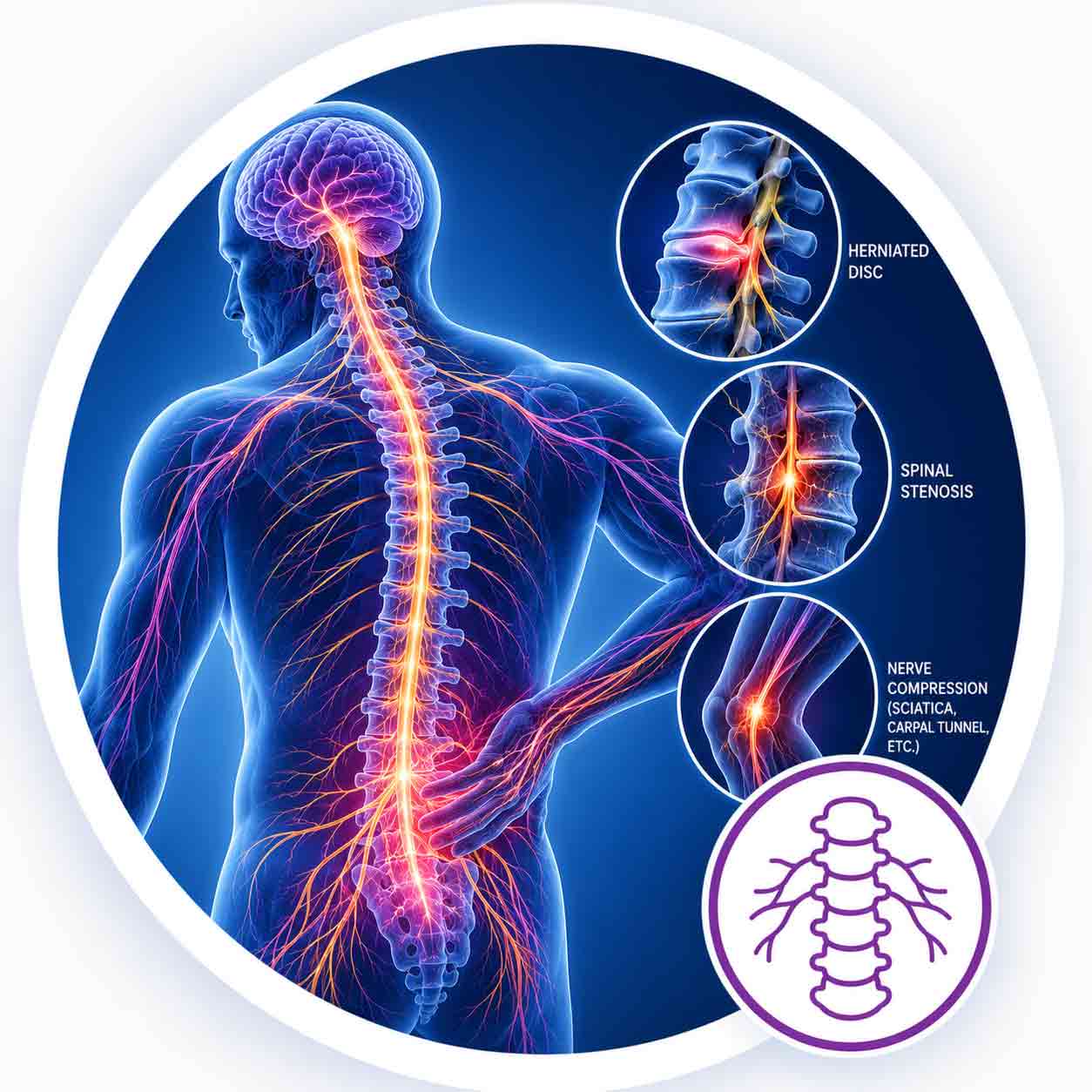 Nerve and spine-related disorders