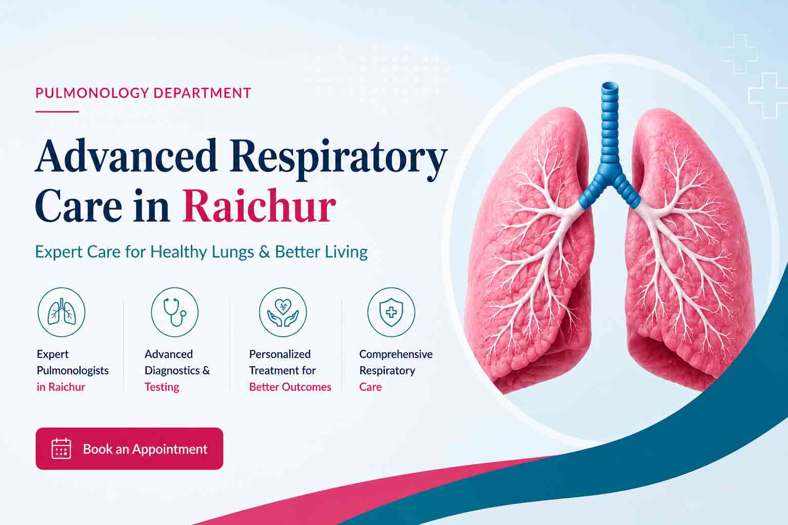 Pulmonology Department at Ratnagarbha Multi Speciality Hospital Raichur providing advanced respiratory care, asthma treatment, COPD management, and lung disease treatment