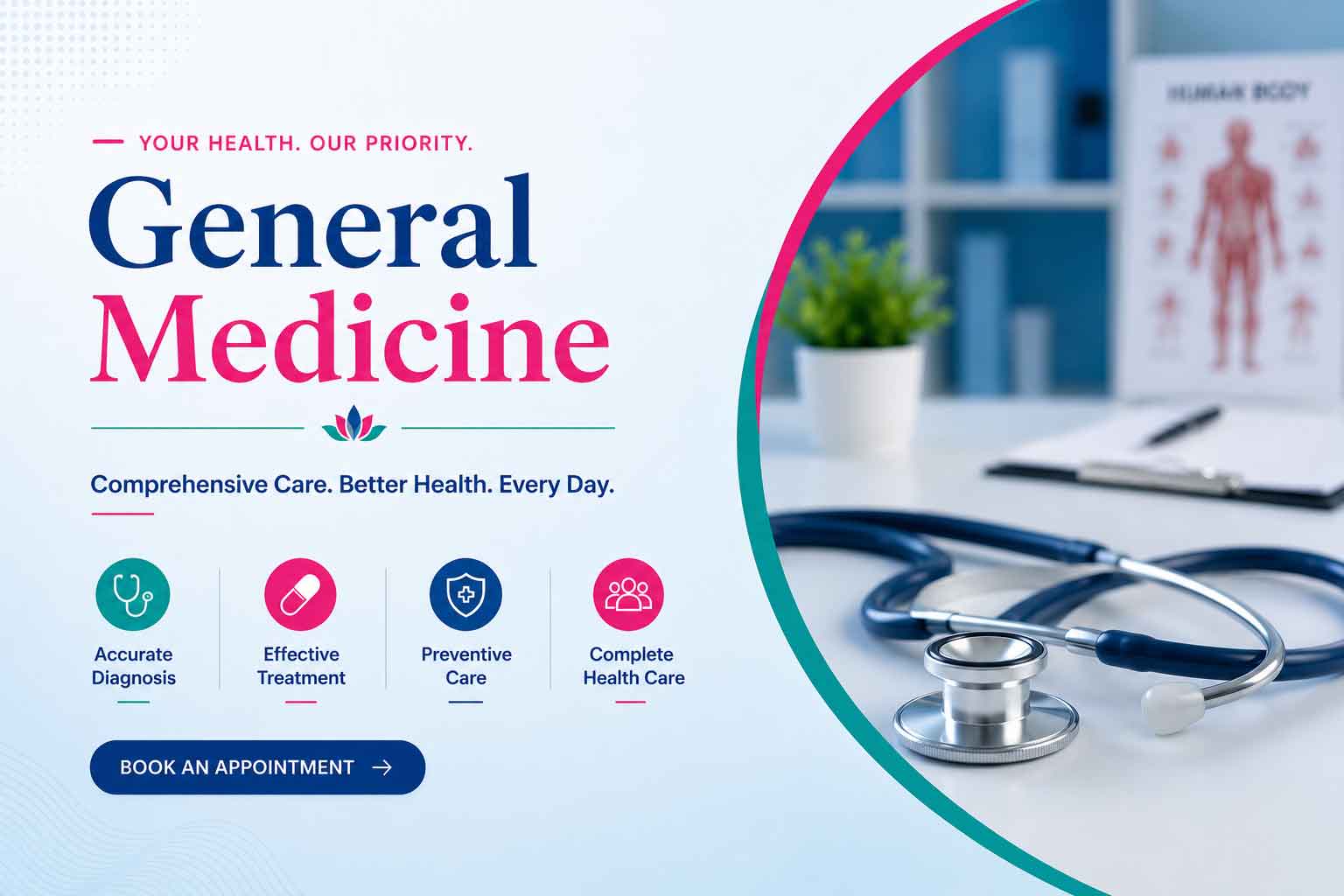 General Medicine Hospital in Raichur offering expert diagnosis, preventive care, chronic disease management, and comprehensive healthcare services at Ratnagarbha Multispeciality Hospital